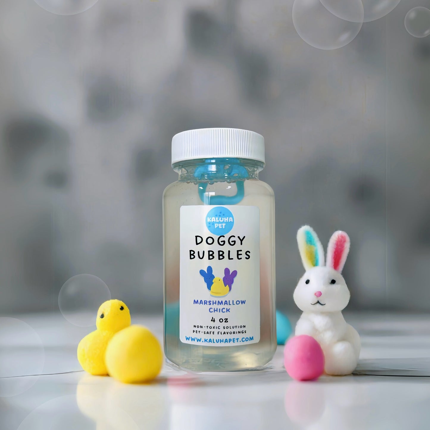 Easter Non-Toxic Dog Bubbles Three-Pack | Easter Ham, Marshmallow Chick, Carrot Cake