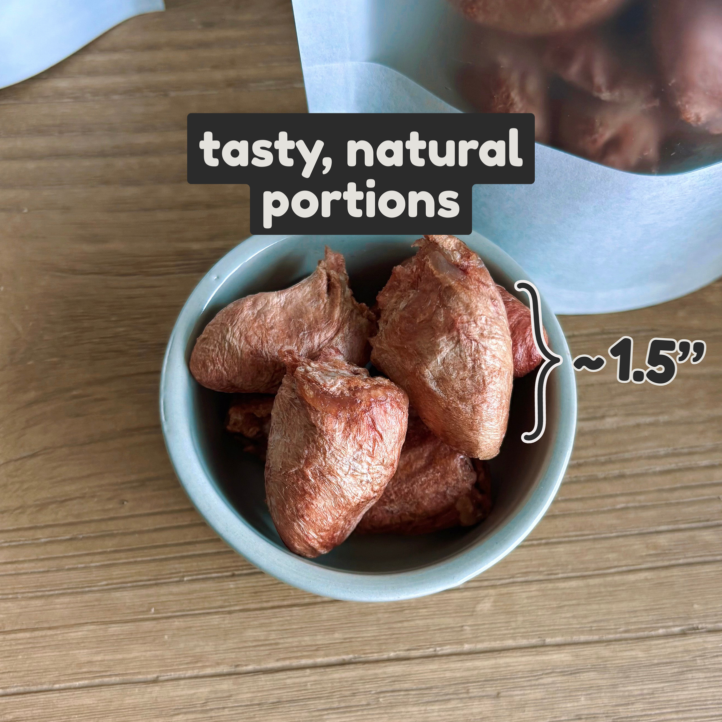 Freeze-Dried Raw Chicken Hearts | Single Ingredient, Natural Dog Treat