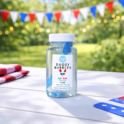 Summer Carnival Trio: Non-Toxic Doggy Bubbles — Funnel Cake, Ice Pop, Buttered Popcorn