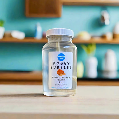 Gourmet Flavored Pet Bubbles | Scented & Flavored for Pets | Non-Toxic Solution, 4 ounce and 8 ounce Dog