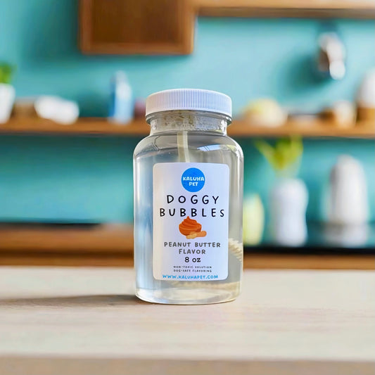 Gourmet Flavored Pet Bubbles | Scented & Flavored for Pets | Non-Toxic Solution, 4 ounce and 8 ounce Dog