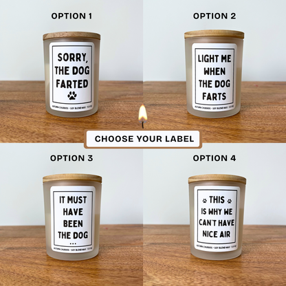 Light Me When the Dog Farts Novelty Candle – Autumn Churro Scent, Funny Soy Wax Blend Dog Butt Topper