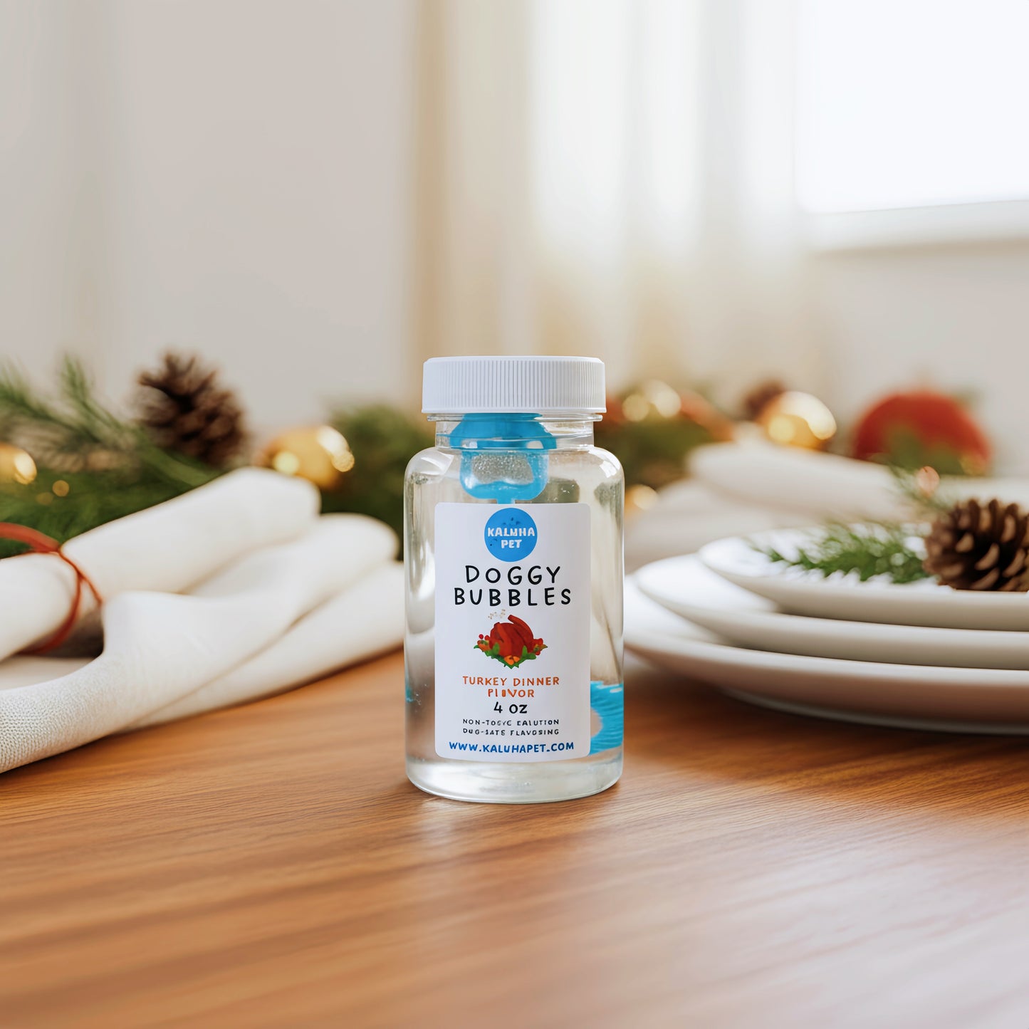 Christmas Dog Bubble Trio: Turkey Dinner, Santa’s Cookies, Eggnog Flavors