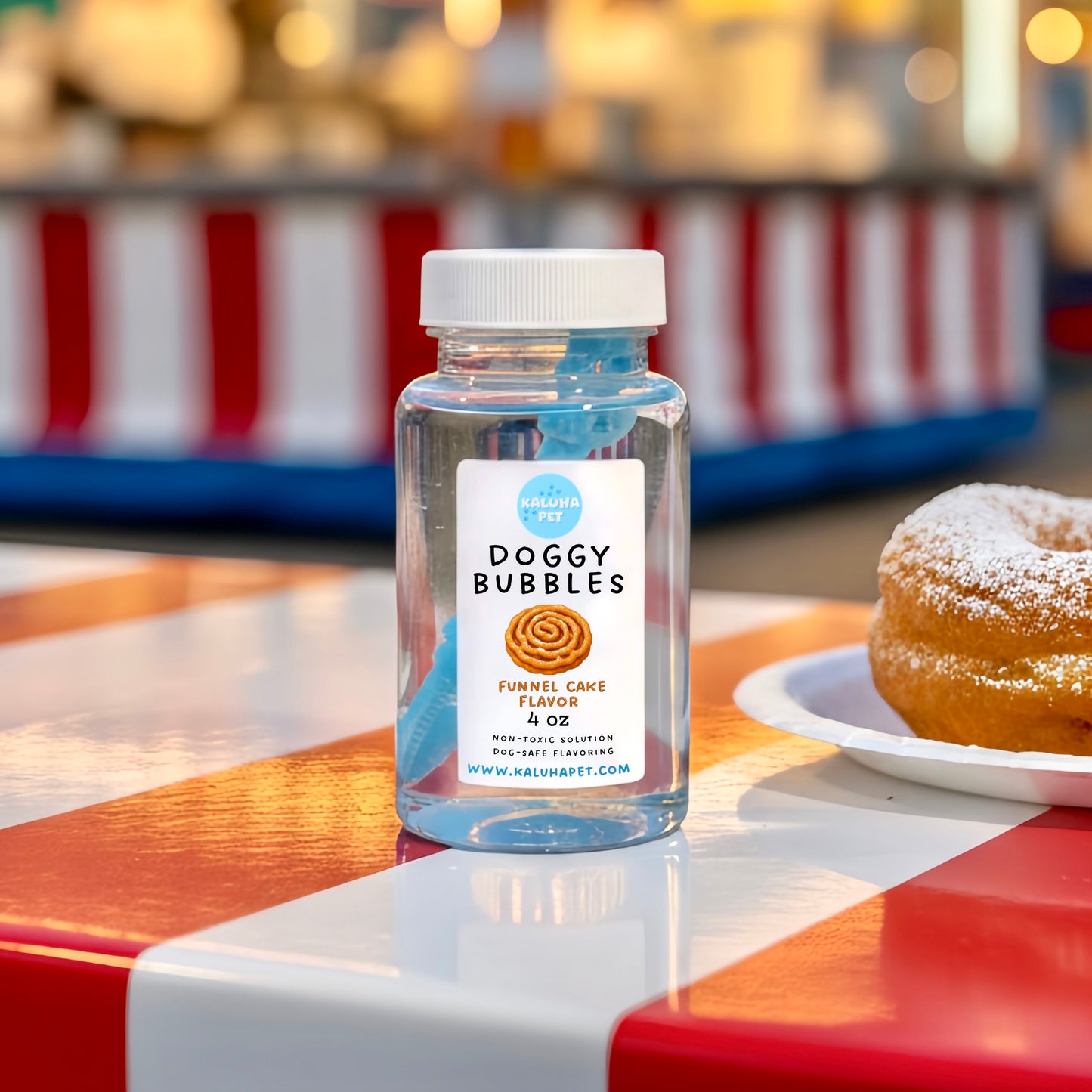 Summer Carnival Trio: Non-Toxic Doggy Bubbles — Funnel Cake, Ice Pop, Buttered Popcorn