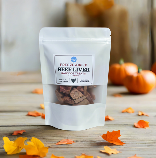 Freeze-Dried Raw Beef Liver | Natural Dog Treats | Single Ingredient, Meaty Treat