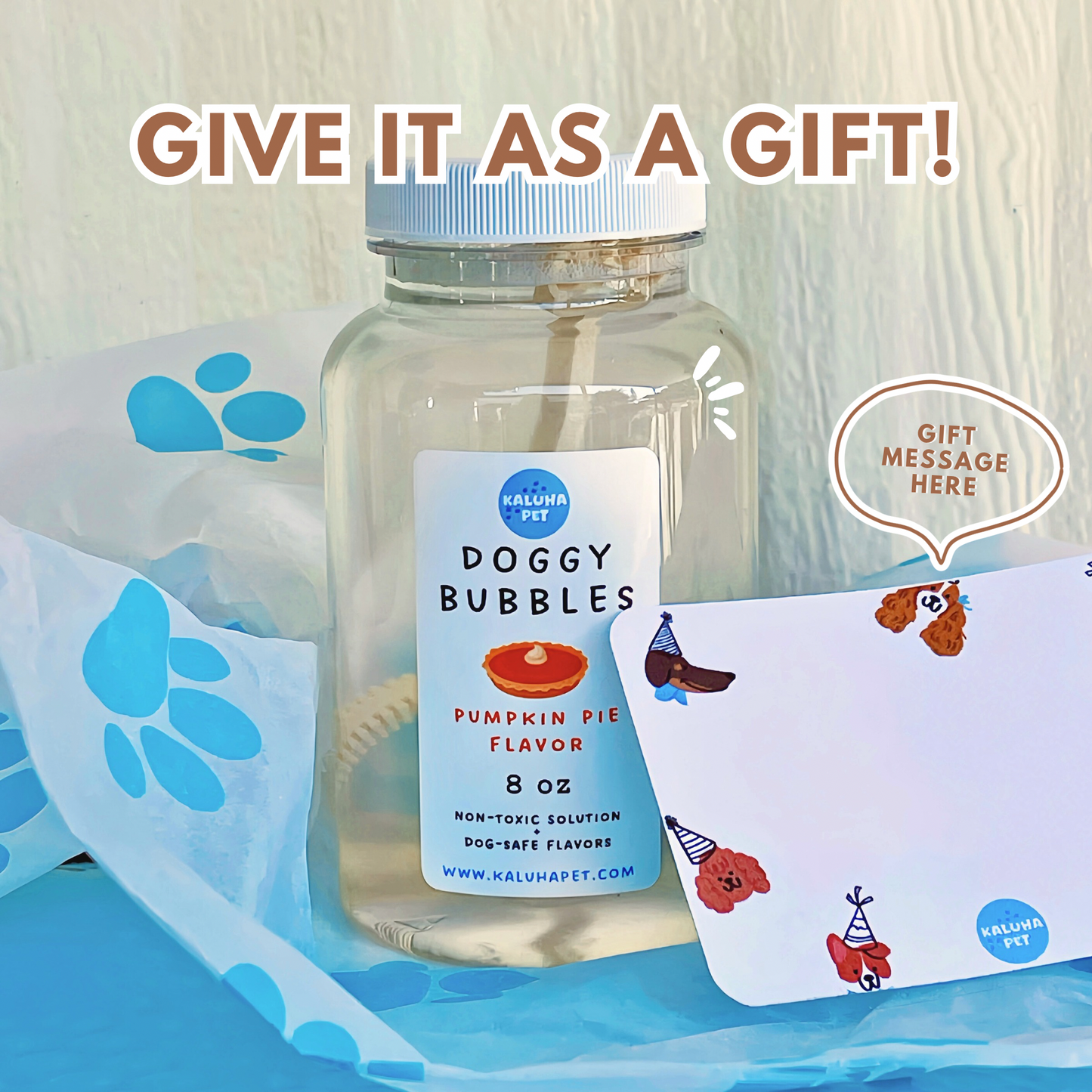 Gourmet Dog Bubbles - Scented & Flavored for Pets, Non-Toxic Solution