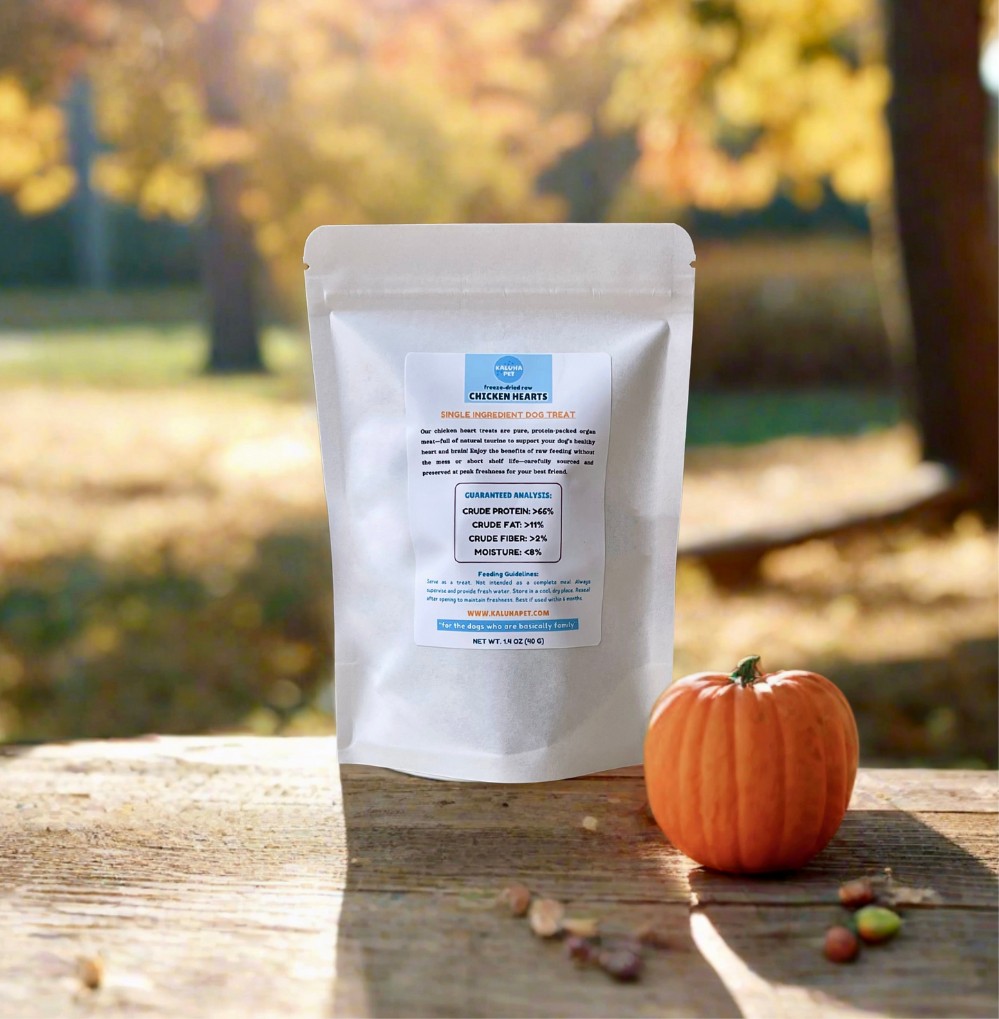 Freeze-Dried Raw Chicken Hearts | Single Ingredient, Natural Dog Treat