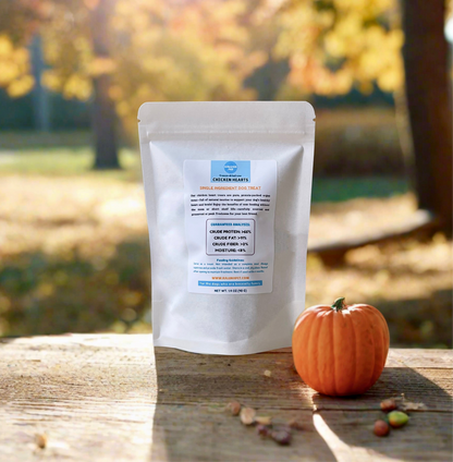 Freeze-Dried Raw Chicken Hearts | Single Ingredient, Natural Dog Treat