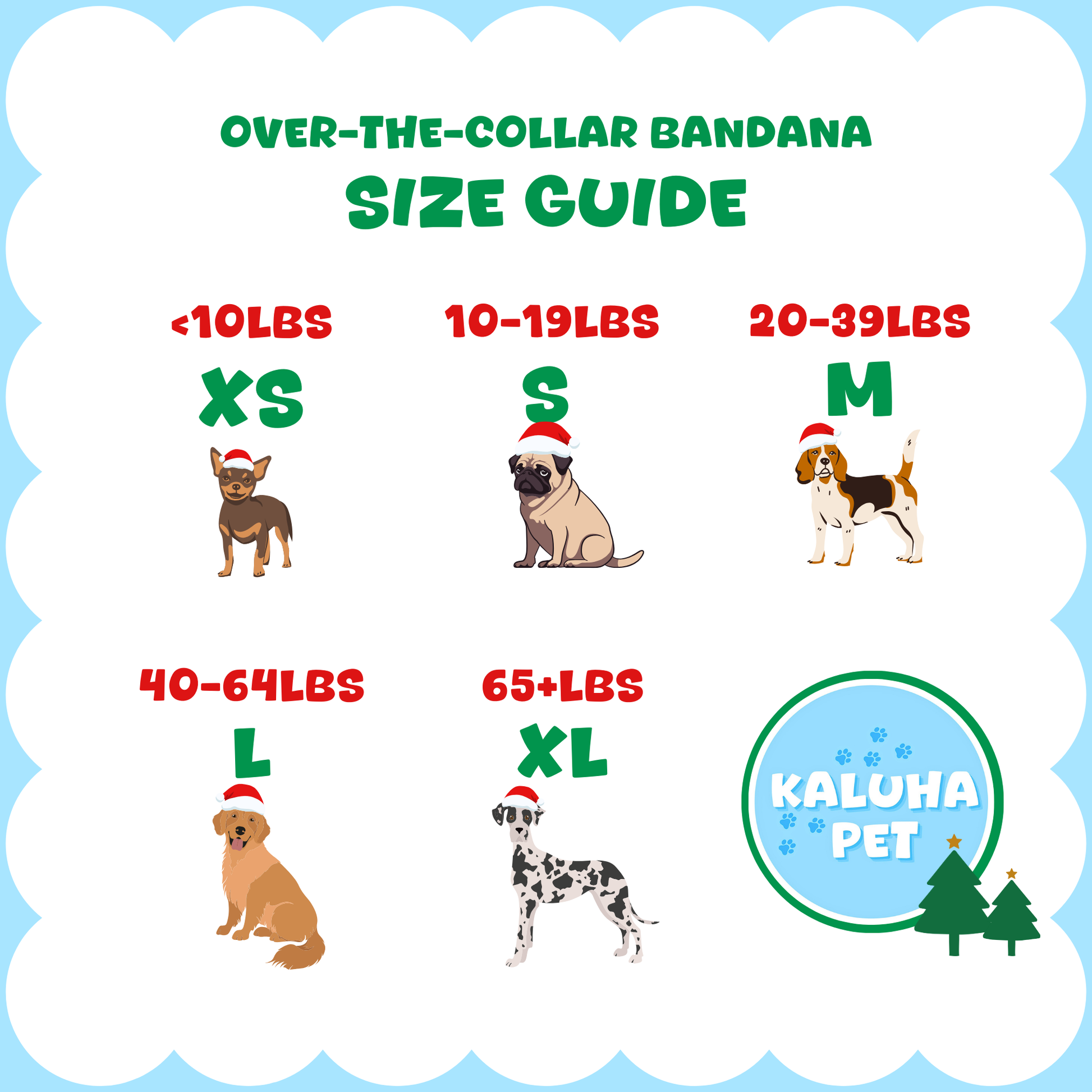 Bandana size guide
