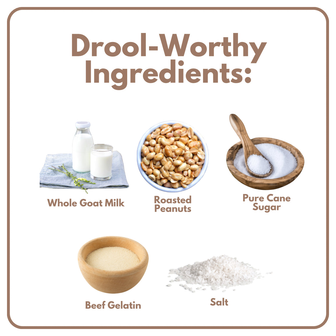 List of ingredients for peanut butter ice cream mix for dogs