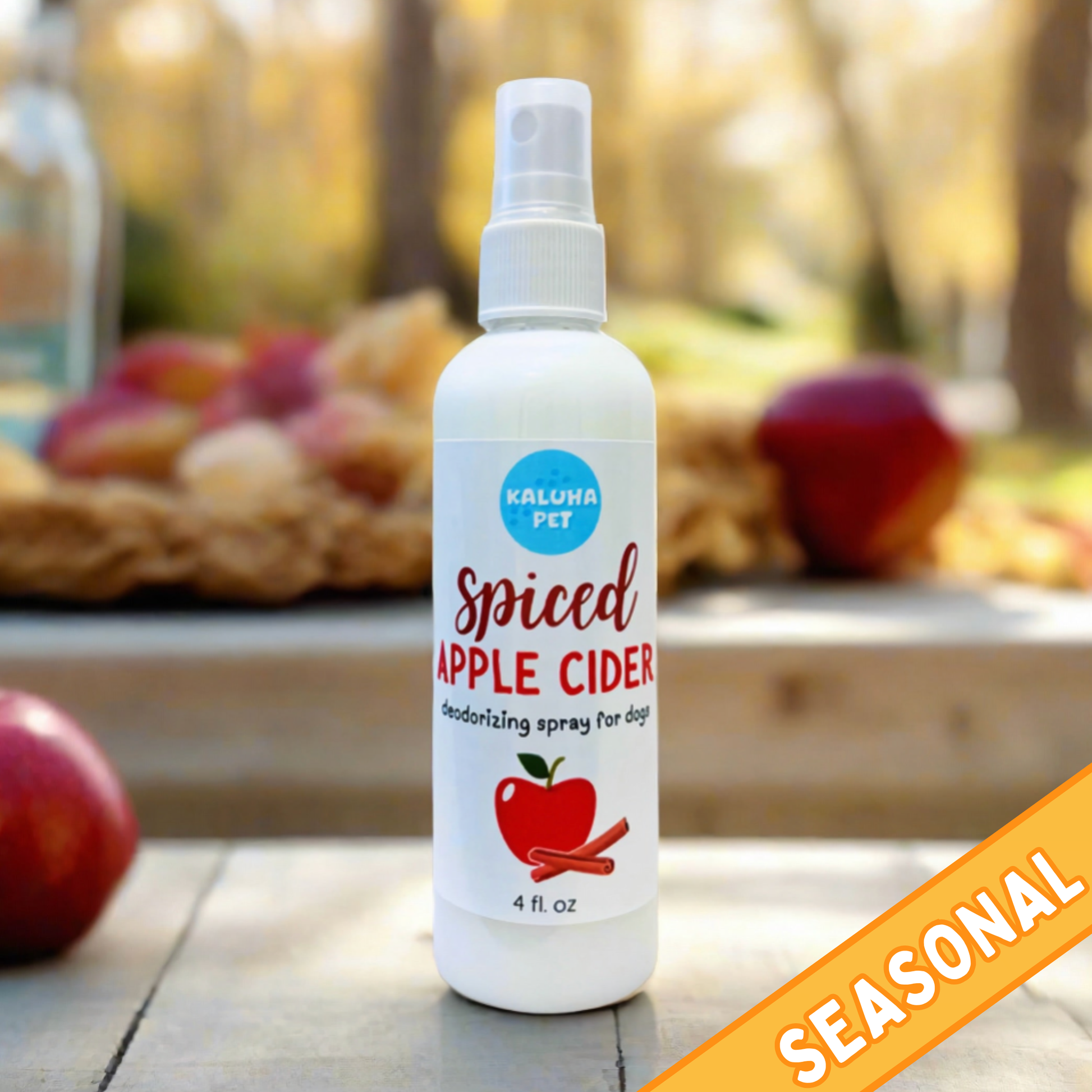 Spiced Apple Cider Dog Deodorizing Spray | Pet Odor Eliminator | Natural Pet Deodorant