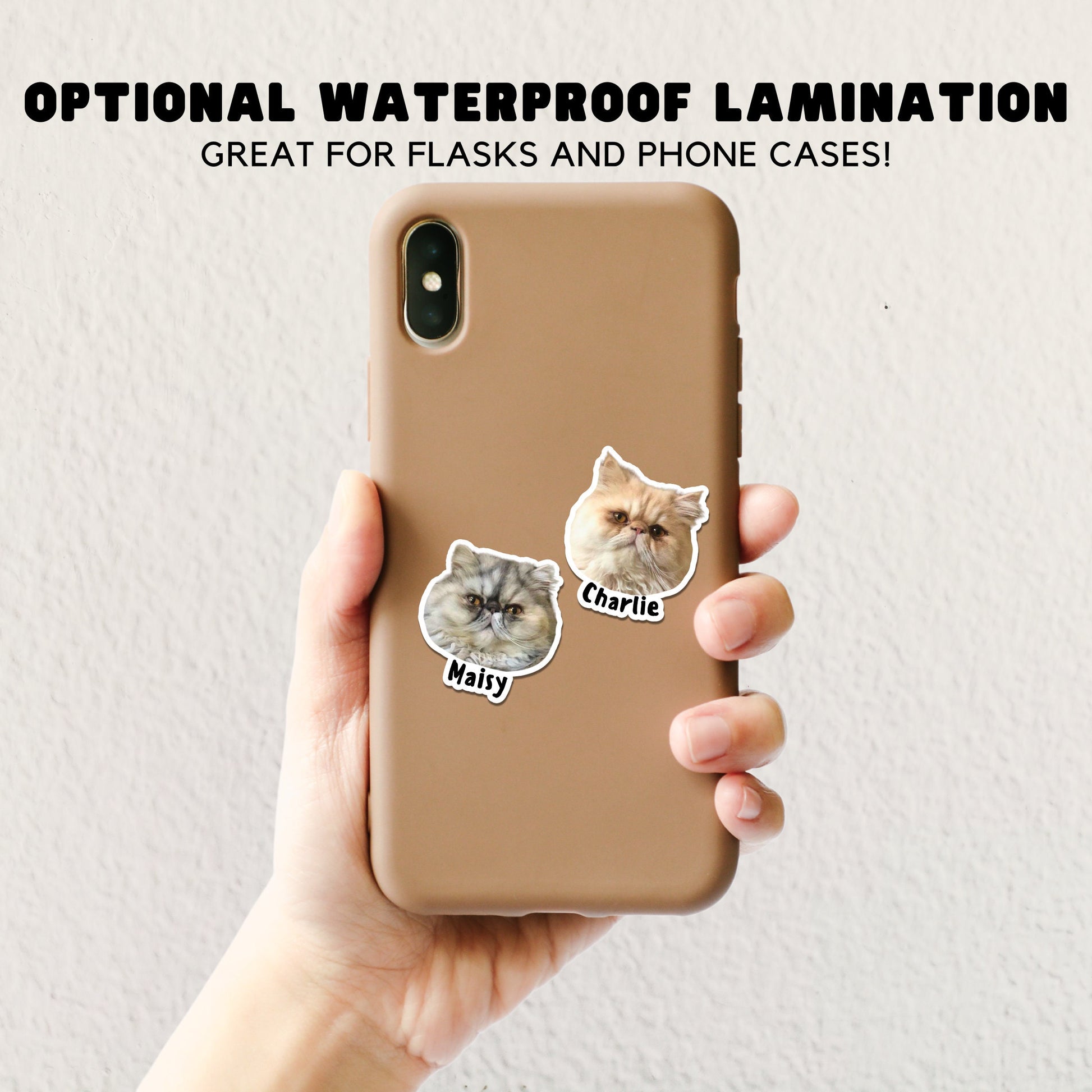 custom pet vinyl stickers for phone, waterbottle, laptop